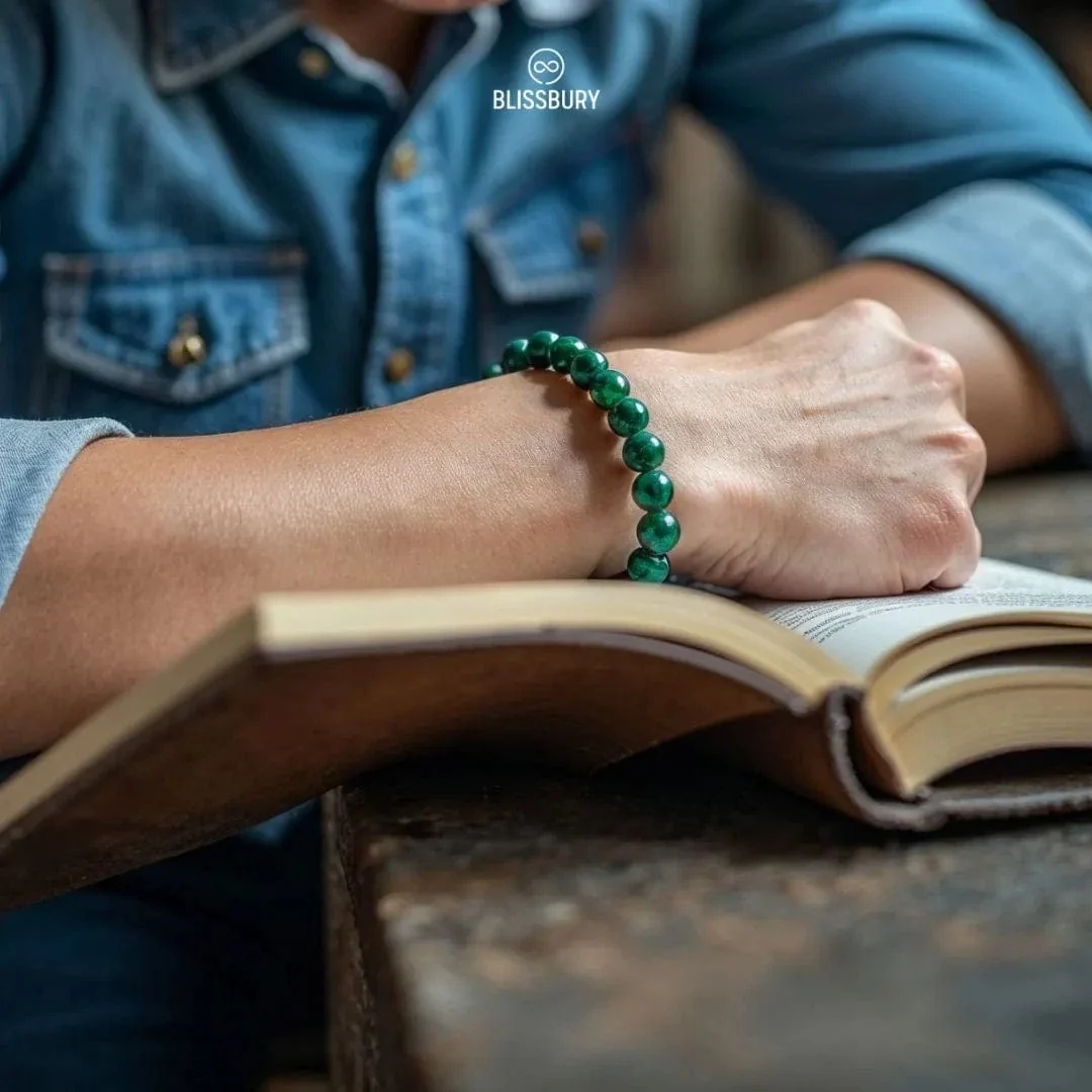 Green Malachite Bracelet - Growth, Optimism, Resilience - Image 6