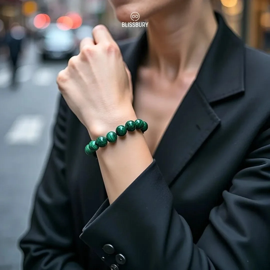 Green Malachite Bracelet - Growth, Optimism, Resilience - Image 8