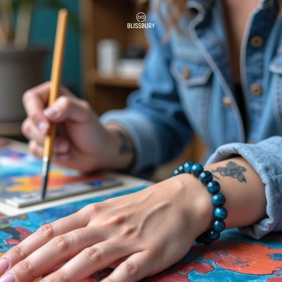Haley's Gift: Blue Tiger's Eye Bracelet - Image 7