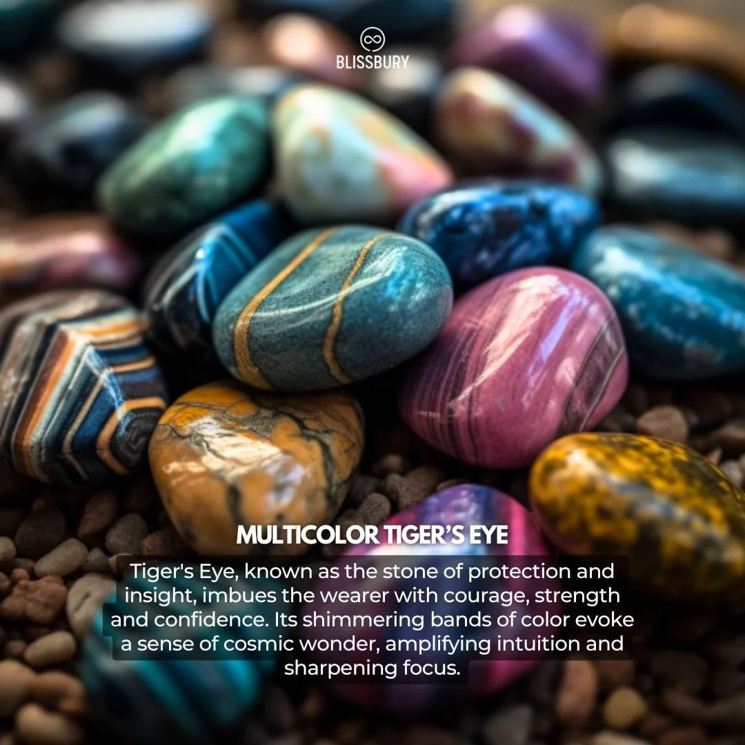 Nebula Multicolor Tiger's Eye Bracelet - Wonder, Intuition, Focus - Image 5