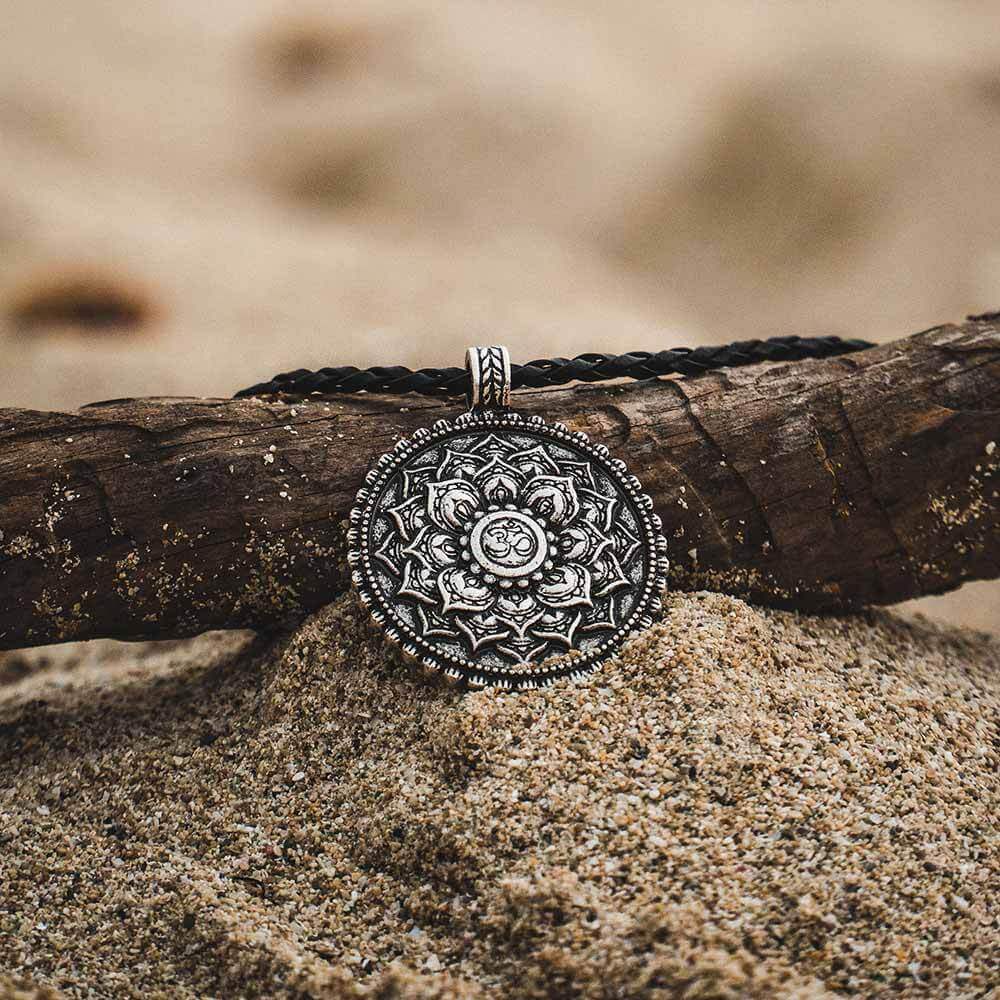 Tibetan Lotus Mandala Necklace - Growth, Spirituality, Enlightenment - Image 5