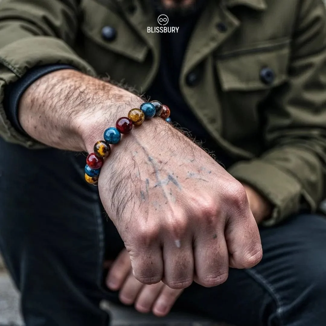 Trinity Tiger's Eye Bracelet: Courage, Confidence, Harmony - Image 4
