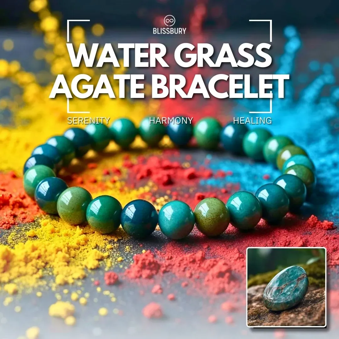Water Grass Agate Bracelet - Serenity, Harmony, Healing