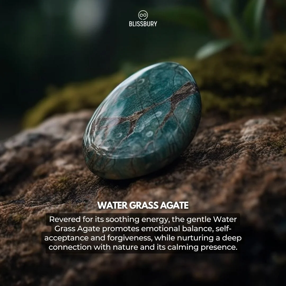 Water Grass Agate Bracelet - Serenity, Harmony, Healing - Image 2